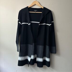 ALYX Hooded Colorblock Striped Open Front Cardigan Duster Sweater Small